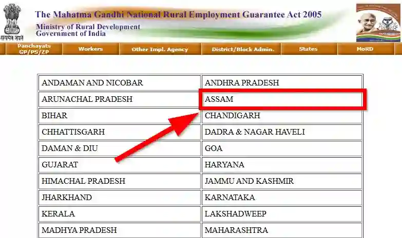 Assam NREGA Job Card State Wise 2025