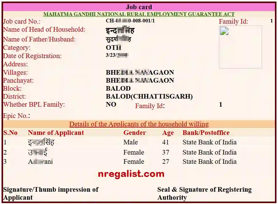 Chhattisgarh NREGA Job Card Online 2025