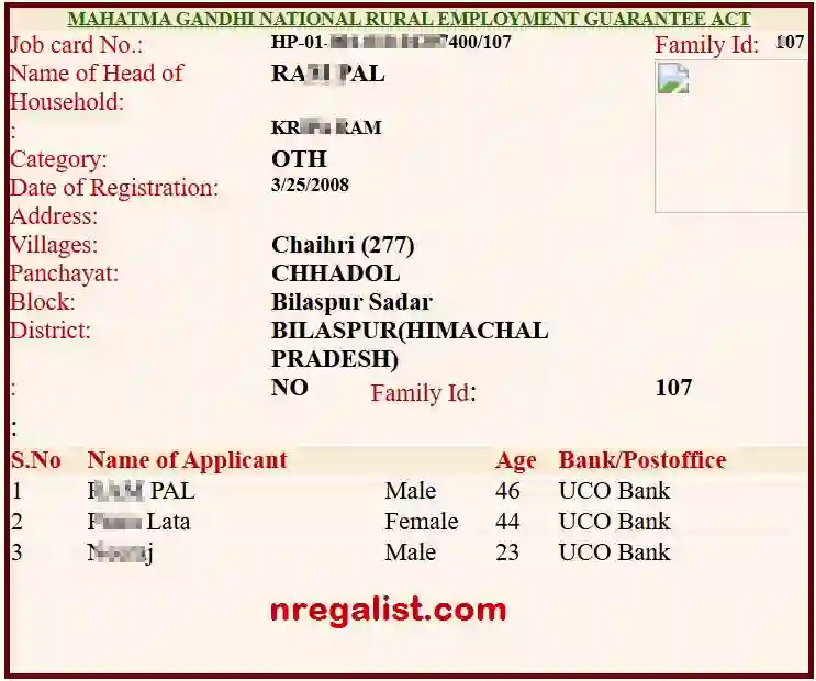 Himachal Pradesh NREGA Job Card Online 2025