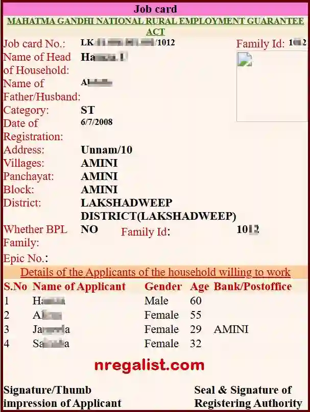 Lakshadweep NREGA Job Card Online 2025