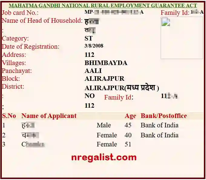 Madhya Pradesh NREGA Job Card Online 2025