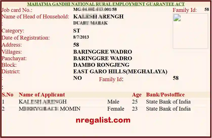 Meghalaya NREGA Job Card Online 2025