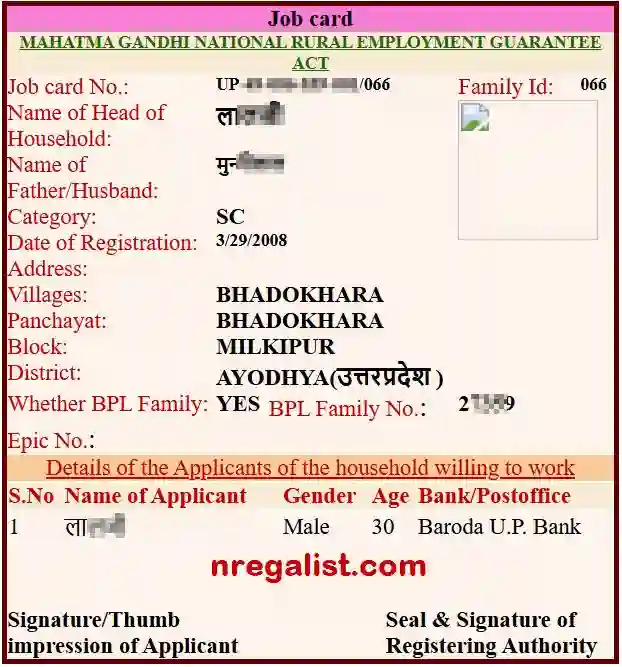 Uttar Pradesh NREGA Job Card Online 2025